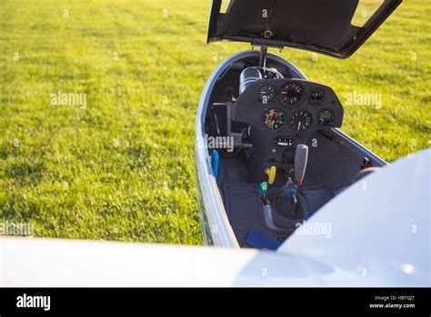 sailplane cockpit resting at mini airport Stock Photo - Alamy