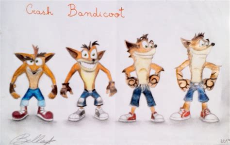 Crash Bandicoot evolution by Bel-Star on DeviantArt