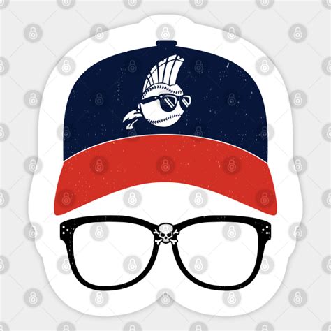 Ricky Vaughn Major League - vintage glasses and hat - Major League - Sticker | TeePublic