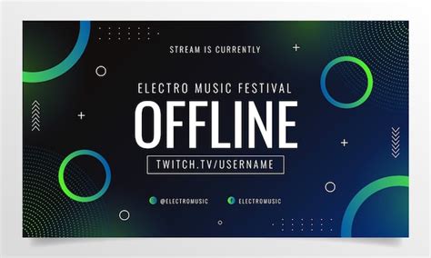 Free Vector | Gradient electronic music twitch background