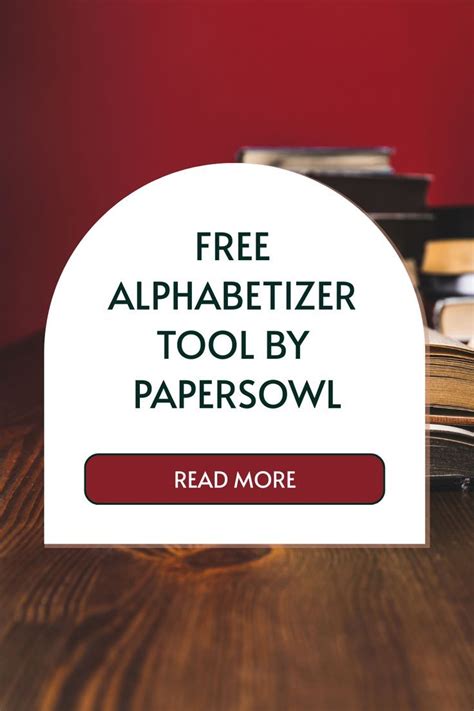 FREE ALPHABETIZER TOOL BY PAPERSOWL in 2022 | Essay writing help ...