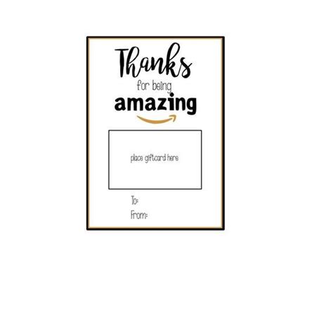 Amazon Printable Gift Card Holder / Amazon Gift Card / Printable Gift Card Holder / Teacher Gift ...