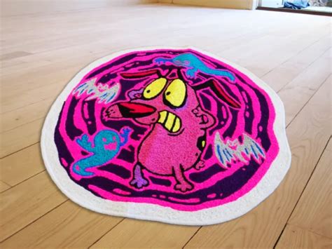 COURAGE THE COWARDLY Dog Cartoon Floor Mat Area Accent Carpet Living Room Rugs $89.98 - PicClick