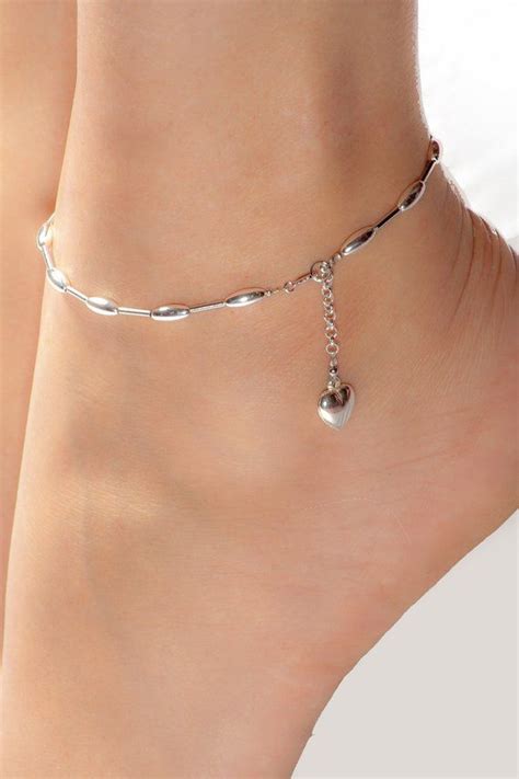 Sterling silver ankle bracelet Free Shipping | Etsy Silver Ankle Bracelet, Ankle Jewelry, Anklet ...