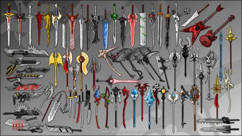 Weapon Collection by KupoGames | Magia | Armas de fantasía, Dibujos de armas y Arte de espada