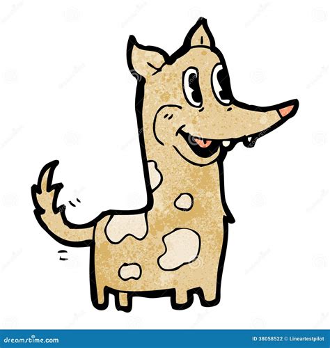 Happy Retro Cartoon Dog Wagging Tail Stock Photography - Image: 38058522