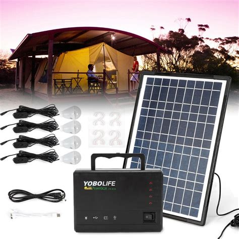 Portable Solar Generator with Solar Panel,Included 4 Sets LED Lights,Solar Power Portable Solar ...