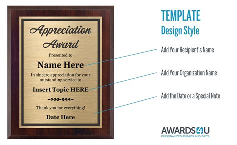 Appreciation Award Plaque for Employee Recognition - Etsy