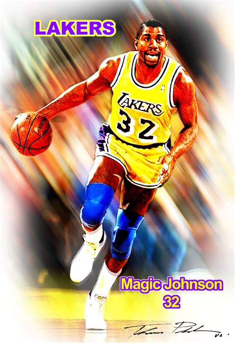 Magic Johnson 32 | Magic johnson, Johnson, Lakers basketball