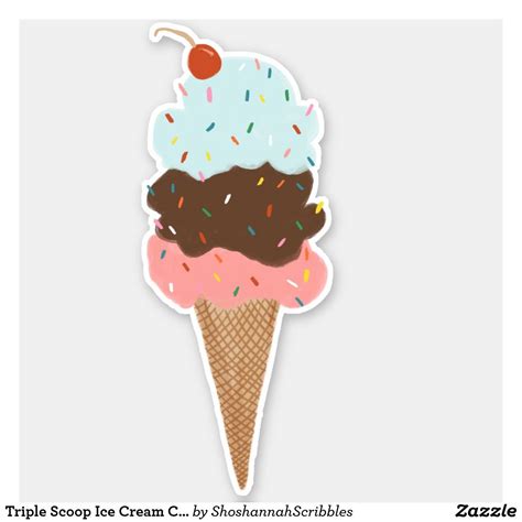 an ice cream cone with sprinkles and a cherry on top is shown