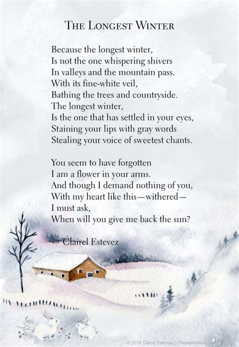 A Collection Of Seven Winter Poems. | Winter poems, Winter poetry, Snow ...