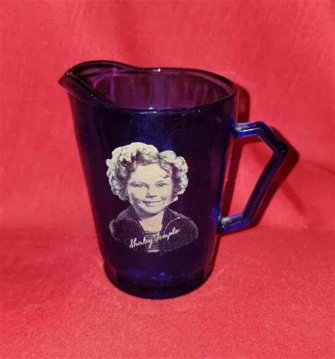 VINTAGE &SHIRLEY TEMPLE& 4.5" Hazel Atlas Co. Cobalt Blue Glass Creamer! 1930's $11.99 - PicClick