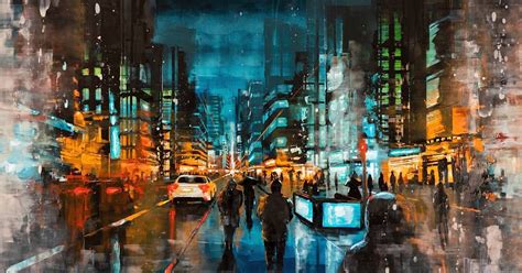 Expressive Paintings Capture the Energy of Cities at Night [Interview]