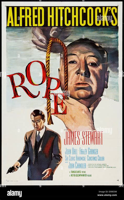 JAMES STEWART, ALFRED HITCHCOCK POSTER, ROPE, 1948 Stock Photo - Alamy