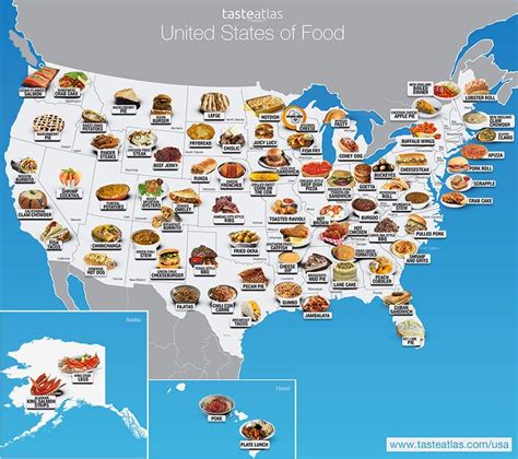 American national state foods | Food from different countries, Food map, State foods