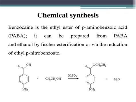 Synthesis of benzocaine