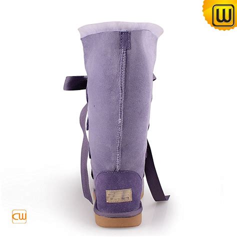 Ladies Purple Fur Lined Boots CW314402