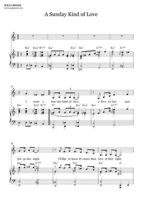 Etta James-A Sunday Kind Of Love Sheet Music pdf, - Free Score Download ★