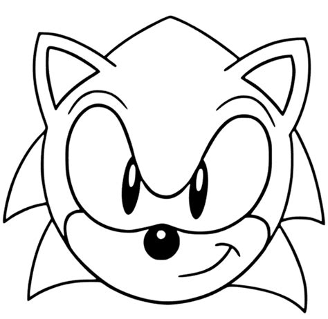 Printable Sonic The Hedgehog Face Template