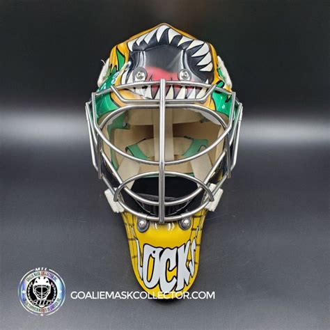 Custom Painted Goalie Mask: Blaine Lacher Goalie Mask Unsigned Boston ...