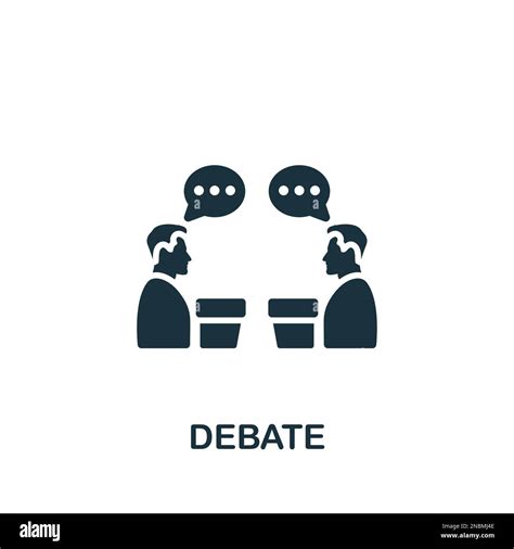 Debate icon. Monochrome simple sign from election collection. Debate ...