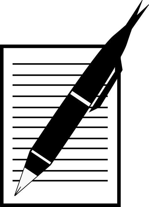 Clipart - Paper,Write,Pen