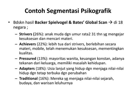 Detail Contoh Segmentasi Psikografis Koleksi Nomer 7