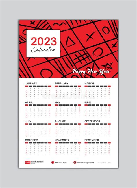 Calendar 2023 2024 2025 Template Desk Calendar 2023 Design Wall ...