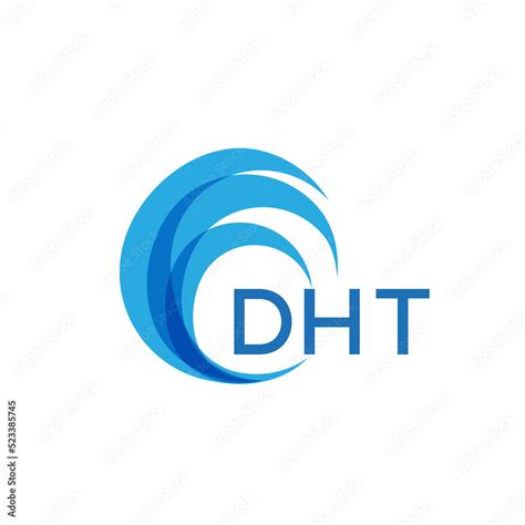 DHT letter logo. DHT blue image on white background. DHT Monogram logo design for entrepreneur ...