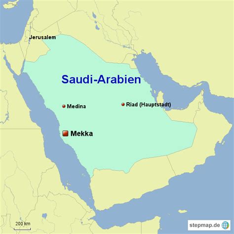 StepMap - Saudi-Arabien - Mekka - Landkarte für Asien