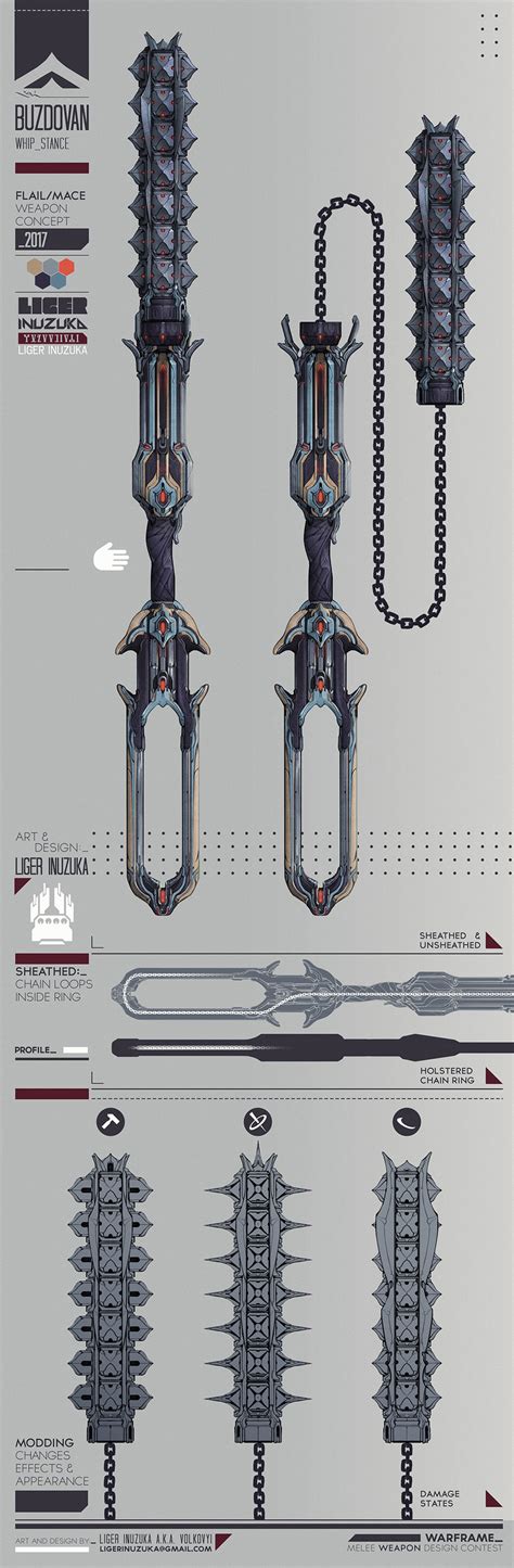 Warframe: Buzdovan - Tenno Flail Weapon Design by Liger-Inuzuka on ...