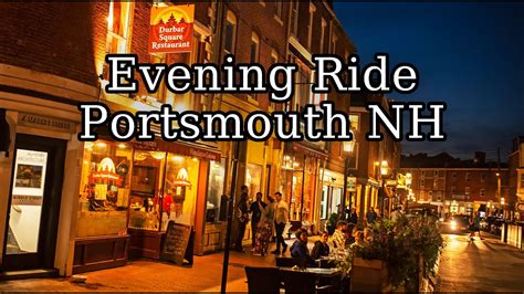 [4K] Bike Ride Portsmouth NH Market Street in the Evening. Portsmouth ...