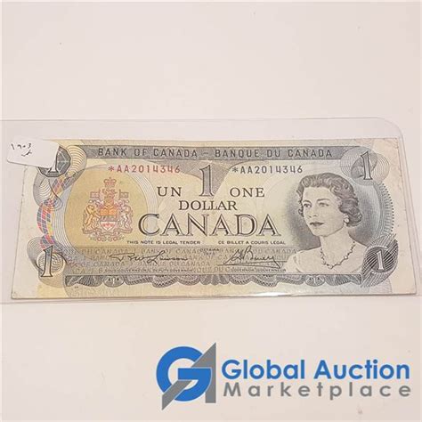 1973 One Dollar Canadian Bill