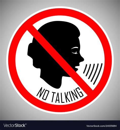 Stop talking no noise Royalty Free Vector Image