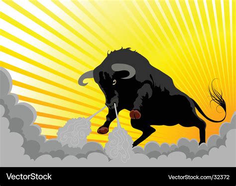 Aggressive bull Royalty Free Vector Image - VectorStock