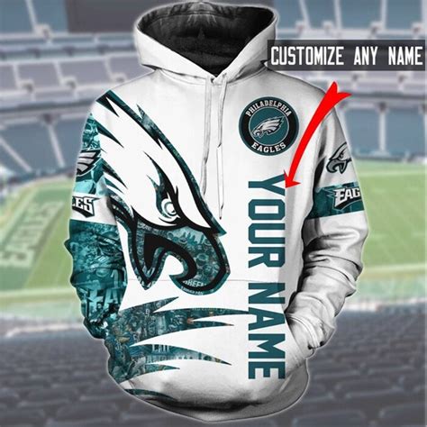 Philadelphia Eagles NFL Custom Name Hoodie Philadelphia | Etsy