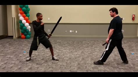 Enclosed Sword Fight Sword vs Dagger - YouTube