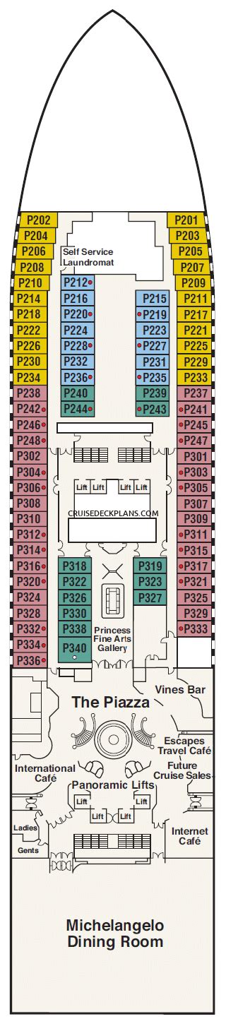 Crown Princess Deck Plans, Layouts, Pictures, Videos