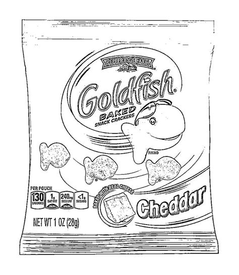 81+ Goldfish Snack Coloring Page | Fareeza Crazy