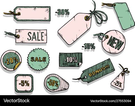 Sale labels set Royalty Free Vector Image - VectorStock