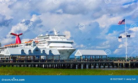 Cruise Ship Carnival Fantasy Docked in the Port of Charleston, SC ...