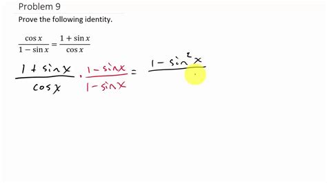 Proving Trigonometric Identities Example 9 - YouTube