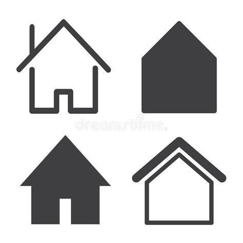 Collection of Home Button Icons. Set of Signs for Infographic, Logo ...