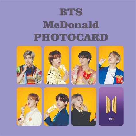 Bts Photocards Mcdonalds Printable - Merteberte