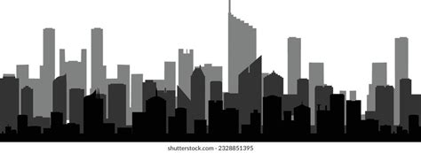 Building Silhouette Black White Vector Template Stock Vector (Royalty Free) 2328851395 ...