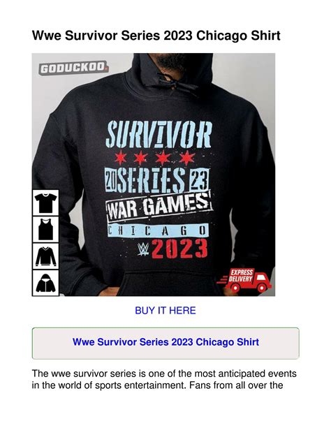 Wwe Survivor Series 2023 Chicago Shirt by Goduckoo - Issuu