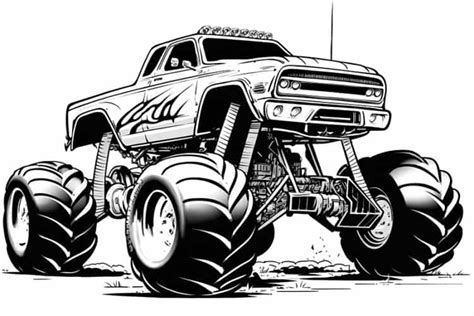 Monster Truck Coloring Pages - 12 New Monster Truck Printables