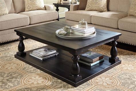 Signature Design by Ashley Mallacar T880-1 Rustic Black Finish ...