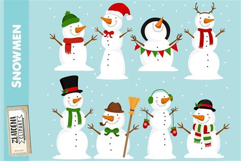 Snowman Clipart Winter clip art Snow clipart Snowman