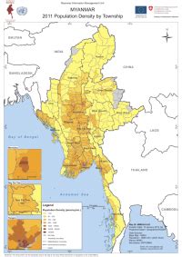 Myanmar Population Density Map